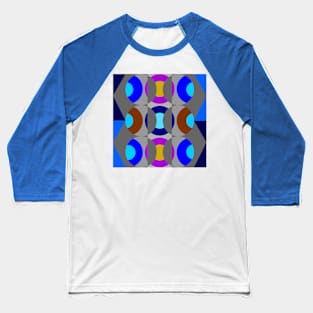 Minimal multicolor geometry Baseball T-Shirt